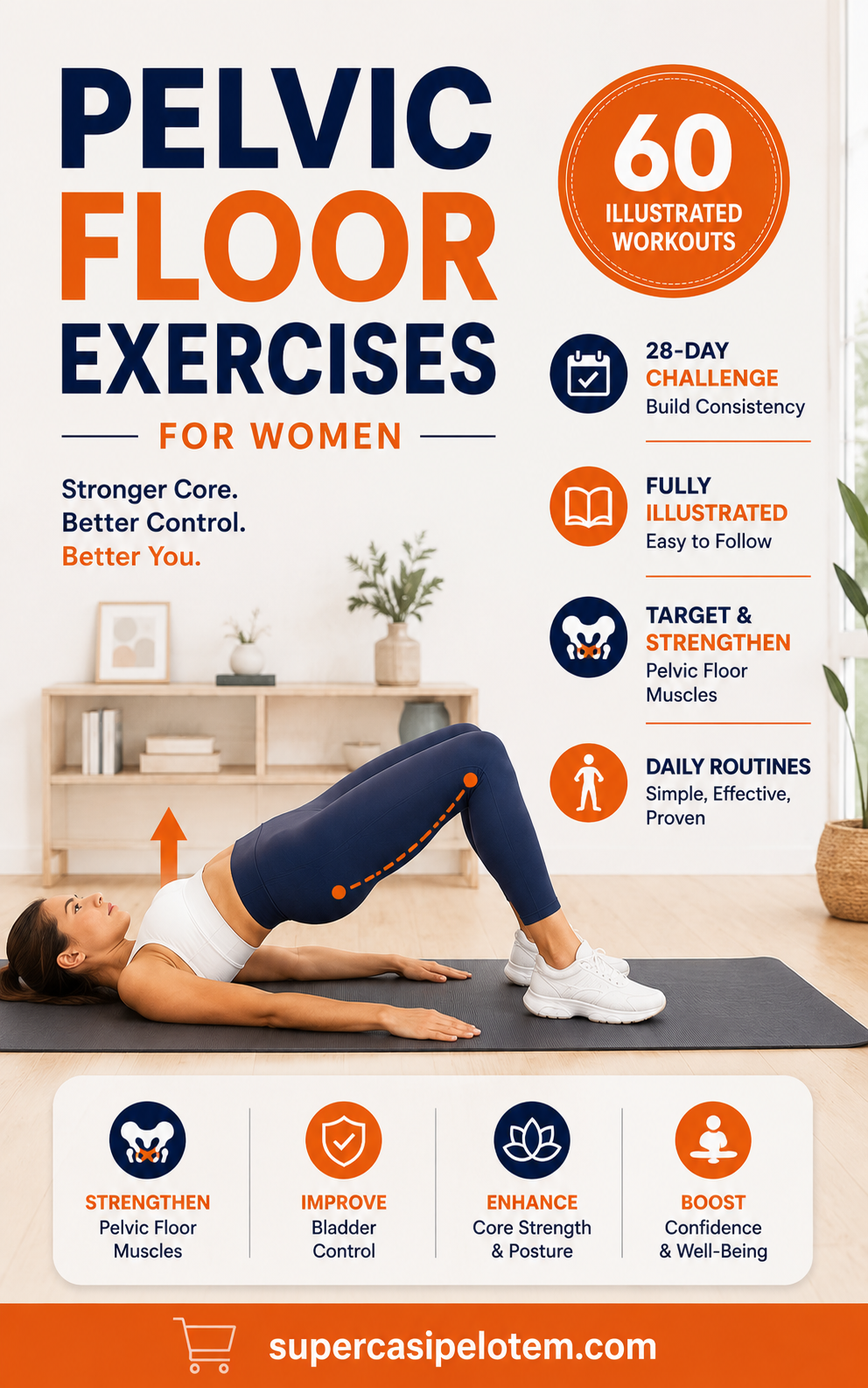 Pelvic Floor Exercises for Women: Complete Strength & Wellness Guide (Digital eBook)